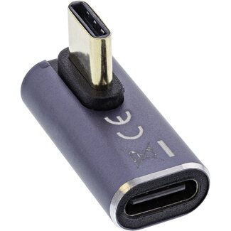 InLine InLine USB-C haakse adapter | links/rechts (gedraaid) | USB4 40 Gbps | PD 240W | 8K 60Hz | aluminium