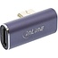 InLine USB-C haakse adapter | links/rechts (gedraaid) | USB4 40 Gbps | PD 240W | 8K 60Hz | aluminium