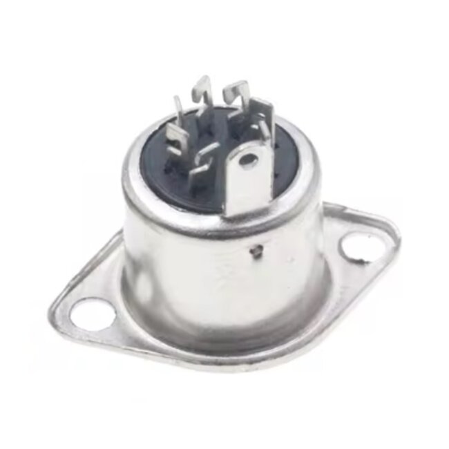 DIN 7-pins (v) inbouw connector | metaal