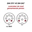 DIN 8-pins 270° (v) inbouw connector | metaal