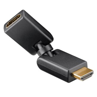 Goobay HDMI adapter | 360° roteerbaar | HDMI2.0 (4K 60Hz + HDR) | zwart