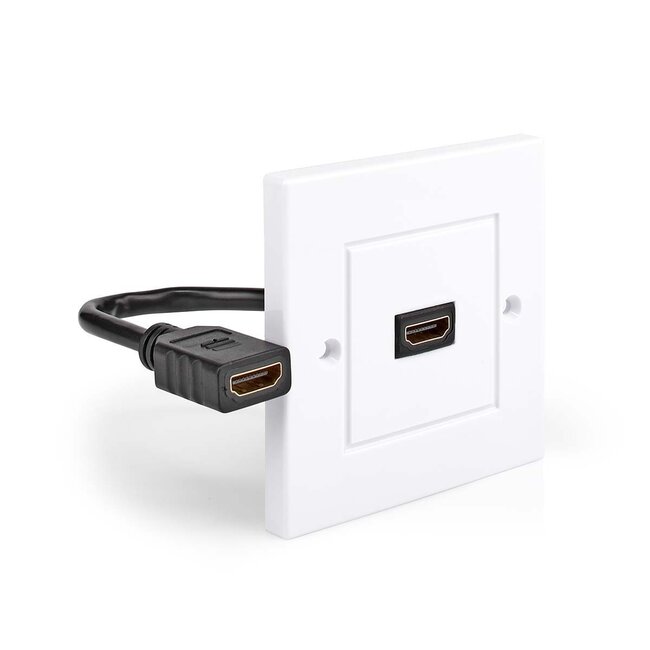 Nedis HDMI wandcontactdoos | HDMI2.0 (4K 60Hz + HDR) | wit | 0,20 meter