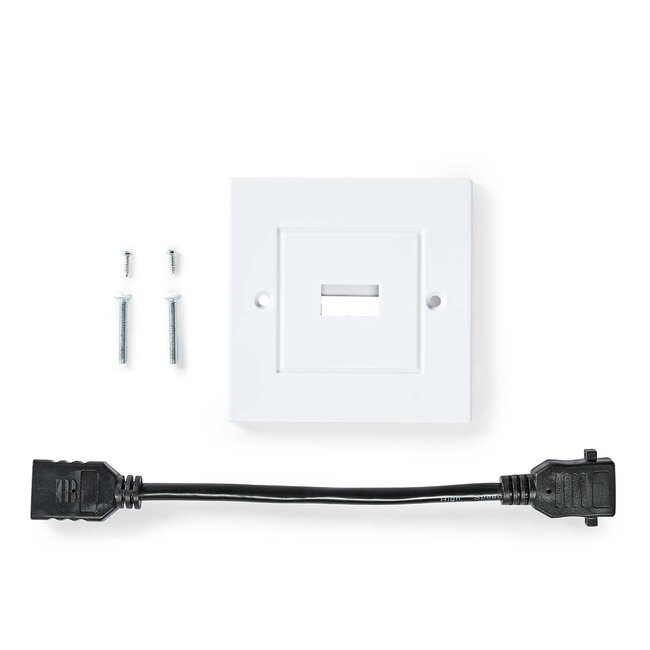 Nedis HDMI wandcontactdoos | HDMI2.0 (4K 60Hz + HDR) | wit | 0,20 meter