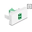 Delock Easy 45 Module LC Duplex female to LC Duplex female with laser protection flip inside green / white