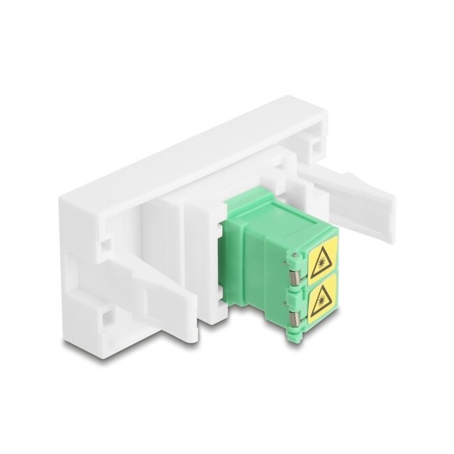 Delock Easy 45 Module LC Duplex female to LC Duplex female with laser protection flip inside green / white