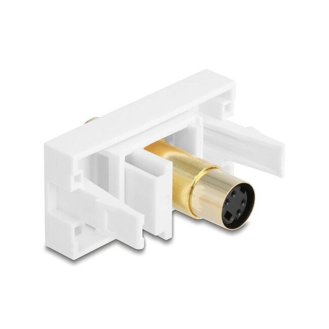 Delock Easy 45 Module Mini-DIN 4 pin female to female gold plated white