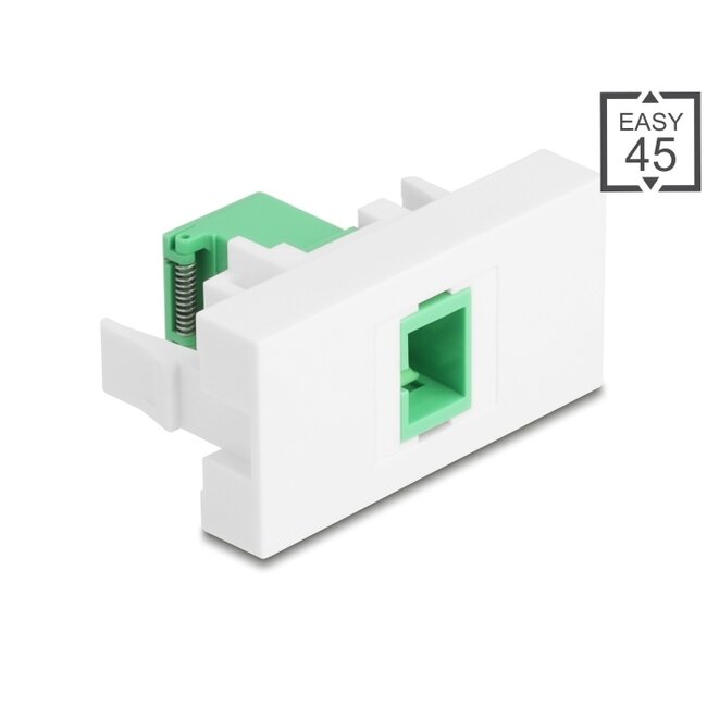 Delock Easy 45 Module SC Simplex female to SC Simplex female with laser protection flip inside green / white