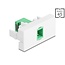 Delock Easy 45 Module SC Simplex female to SC Simplex female with laser protection flip inside green / white