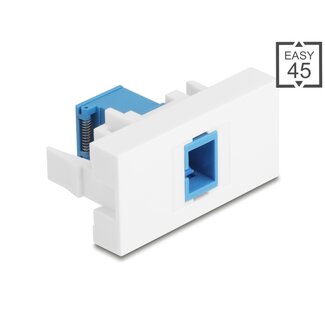DeLOCK Delock Easy 45 Module SC Simplex female to SC Simplex female with laser protection flip inside blue / white