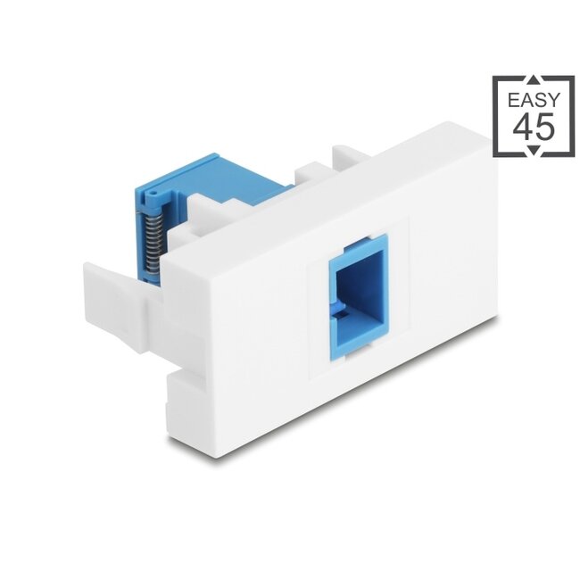 Delock Easy 45 Module SC Simplex female to SC Simplex female with laser protection flip inside blue / white