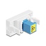 Delock Easy 45 Module SC Simplex female to SC Simplex female with laser protection flip inside blue / white