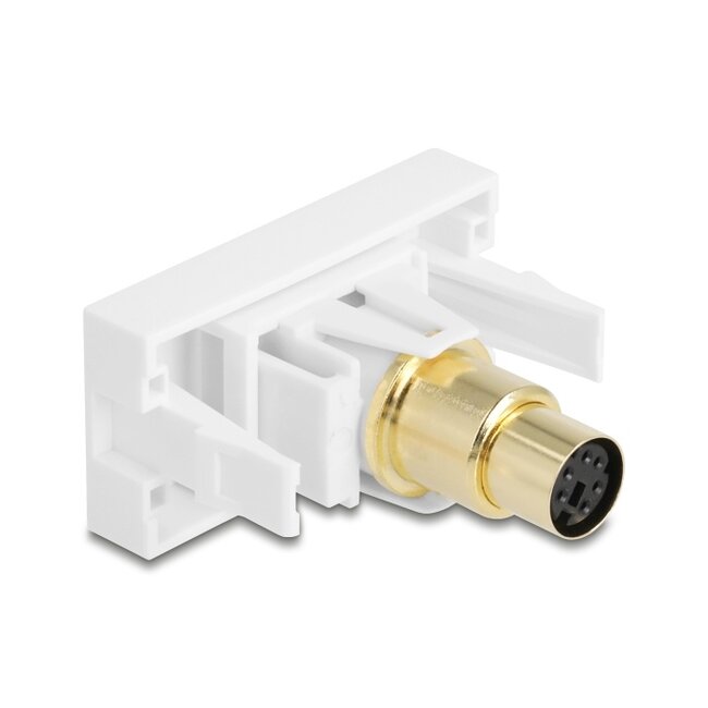 Delock Easy 45 Module Mini-DIN 6 pin female to female gold plated white