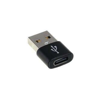 OTB OTB Adapter Slim kompatibel zu USB-A 2.0 Stecker auf USB Type C (USB-C) Buchse - schwarz
