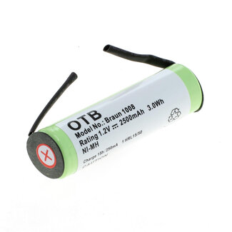 OTB OTB Akku kompatibel zu Braun (1008) und Philips (HX5350) Zahnbürsten 1,2V NiMH