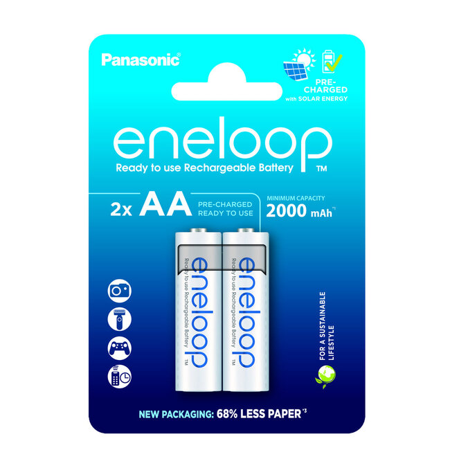 Panasonic eneloop 2x AA 2000mAh - 2er Blister (BK-3MCDE/2CP)