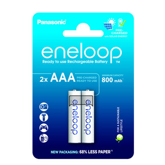 OTB Panasonic eneloop 2x AAA 750mAh - 2er Blister (BK-4MCDE/2CP)