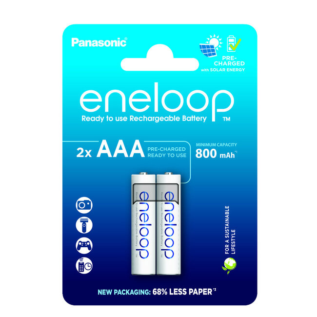 Panasonic eneloop 2x AAA 750mAh - 2er Blister (BK-4MCDE/2CP)