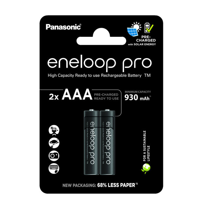 Panasonic eneloop pro 2x AAA 930mAh - 2er Blister (BK-4HCDE/2CP)