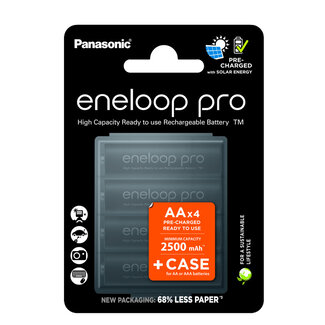 OTB Panasonic eneloop pro 4x AA 2500mAh - 4er Blister + Box (BK-3HCDEC4BE)