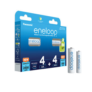 OTB Panasonic eneloop 4x AA 2000mAh + 4x AAA 800mAh - 2x4er Blister (BK-KJMCDE44E)