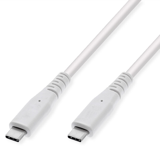 VALUE kabel kompatibel USB3.2 Gen2, met PD (Power Delivery) 20V5A, Emark, C-C, M/M, wit, 3 m