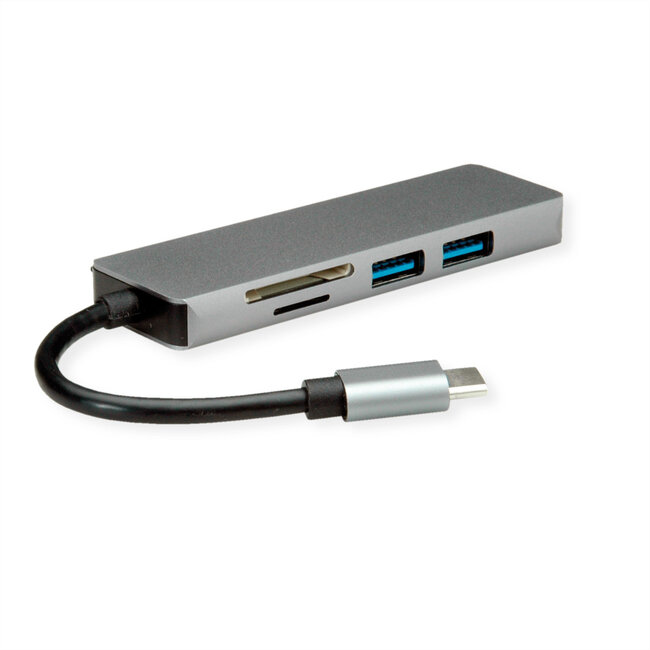 ROLINE Dockingstation USB Type C, 4K HDMI, USB 3.2 Gen 1, SD/MicroSD