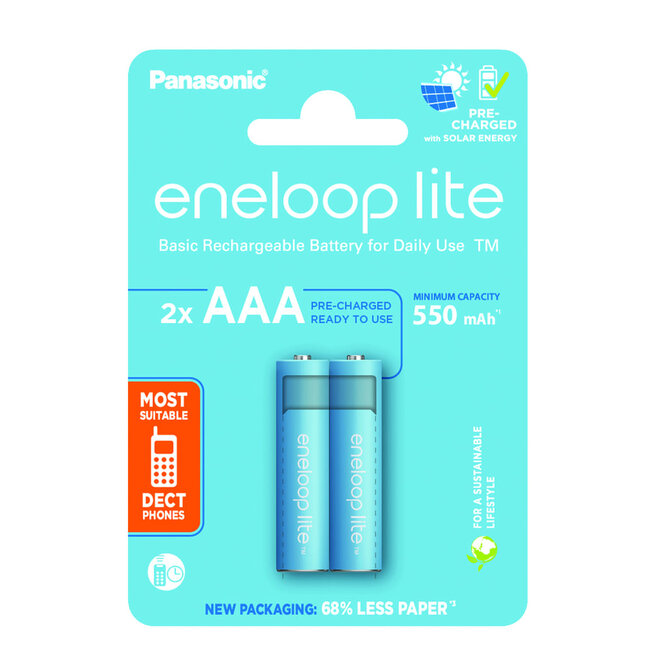 Panasonic eneloop lite 2x AAA 550mAh - 2er Blister (BK-4LCCE/2CP)
