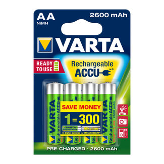 OTB Varta Akku Rechargeable Accu Mignon AA Ready 2 Use NiMH 2600mAh 5716 - 4er Blister