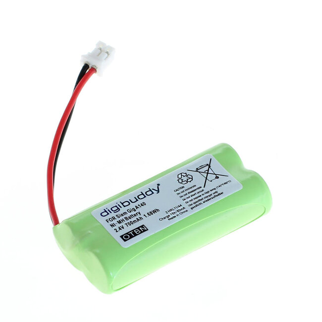 digibuddy Akku kompatibel zu Siemens Gigaset A140 NiMH - 700mAh