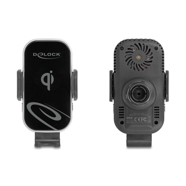 Delock Wireless Car Charger Smartphone Holder with Charging and Cooling Function 15 W – Qi