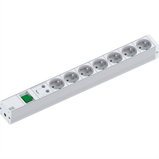 Bachmann BACHMANN 1HE 7xUTE 1xSchakelaar 1xOverspannings beveiliging, 2 m