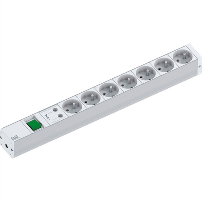 BACHMANN 1HE 7xUTE 1xSchakelaar 1xOverspannings beveiliging, 2 m