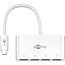 Goobay USB-C hub met 4 poorten - busgevoed - USB3.0 / wit - 0,15 meter