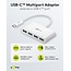 Goobay USB-C hub met 4 poorten - busgevoed - USB3.0 / wit - 0,15 meter
