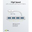 Goobay USB-C hub met 4 poorten - busgevoed - USB3.0 / wit - 0,15 meter
