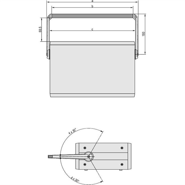 SCHROFF CompacPRO handgreep, 3 + 4 HE, 63 PK