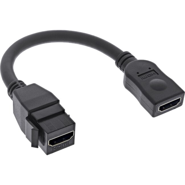 HDMI Keystone module - HDMI (v) | HDMI2.0 (4K 60Hz + HDR) | zwart | 0,20 meter