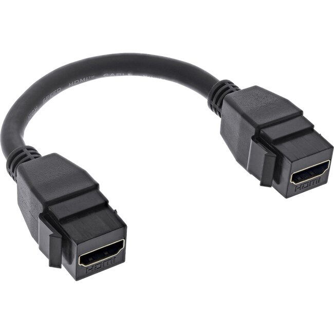 HDMI Keystone module - HDMI Keystone module | HDMI2.0 (4K 60Hz + HDR) | zwart | 0,20 meter