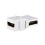 HDMI haaks (90° beneden) Keystone module | HDMI2.0 (4K 60Hz + HDR) | wit