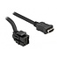 HDMI haaks (110° boven) Keystone module - HDMI (v) | HDMI1.4 (4K 30Hz) | zwart | 0,30 meter