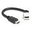 HDMI haaks (45° boven) Keystone module - HDMI (m) | HDMI2.1 (8K 60Hz + HDR) | wit | 0,20 meter