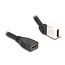 HDMI haaks (45° boven) Keystone module - HDMI (v) | HDMI2.1 (8K 60Hz + HDR) | wit | 0,20 meter