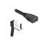 HDMI haaks (90° beneden) Keystone module - HDMI (v) | HDMI2.1 (8K 60Hz + HDR) | wit | 0,20 meter