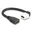 HDMI haaks (90° beneden) Keystone module - HDMI (v) | HDMI2.1 (8K 60Hz + HDR) | wit | 0,20 meter