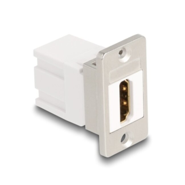 HDMI Keystone module | met inbouwframe | HDMI2.1 (8K 60Hz + HDR) | wit