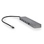 Nedis USB-C - 2x HDMI 4K 60Hz, USB-A, USB-C PD 100W, RJ45, 3,5mm en (Micro) SD adapter | grijs | 0,40 meter