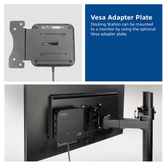 VESA-adapterplaat voor ACT USB-C docking station AC7150