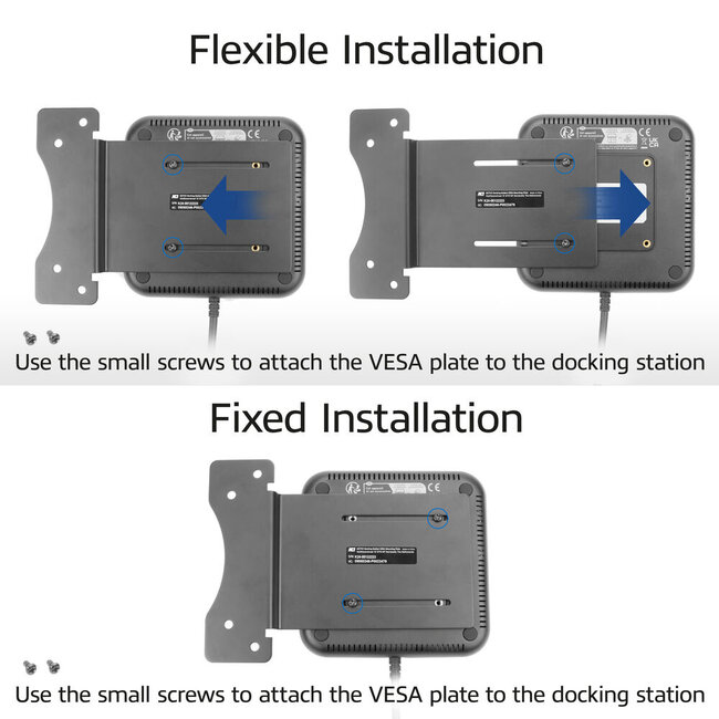 VESA-adapterplaat voor ACT USB-C docking station AC7150