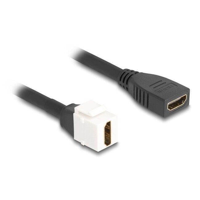 HDMI Keystone module - HDMI (v) | HDMI2.1 (8K 60Hz + HDR) | wit | 0,20 meter