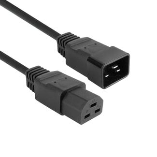 ACT C21 - C20 stroomkabel voor UPS/PDU | 3x 2,50mm | zwart | 1 meter
